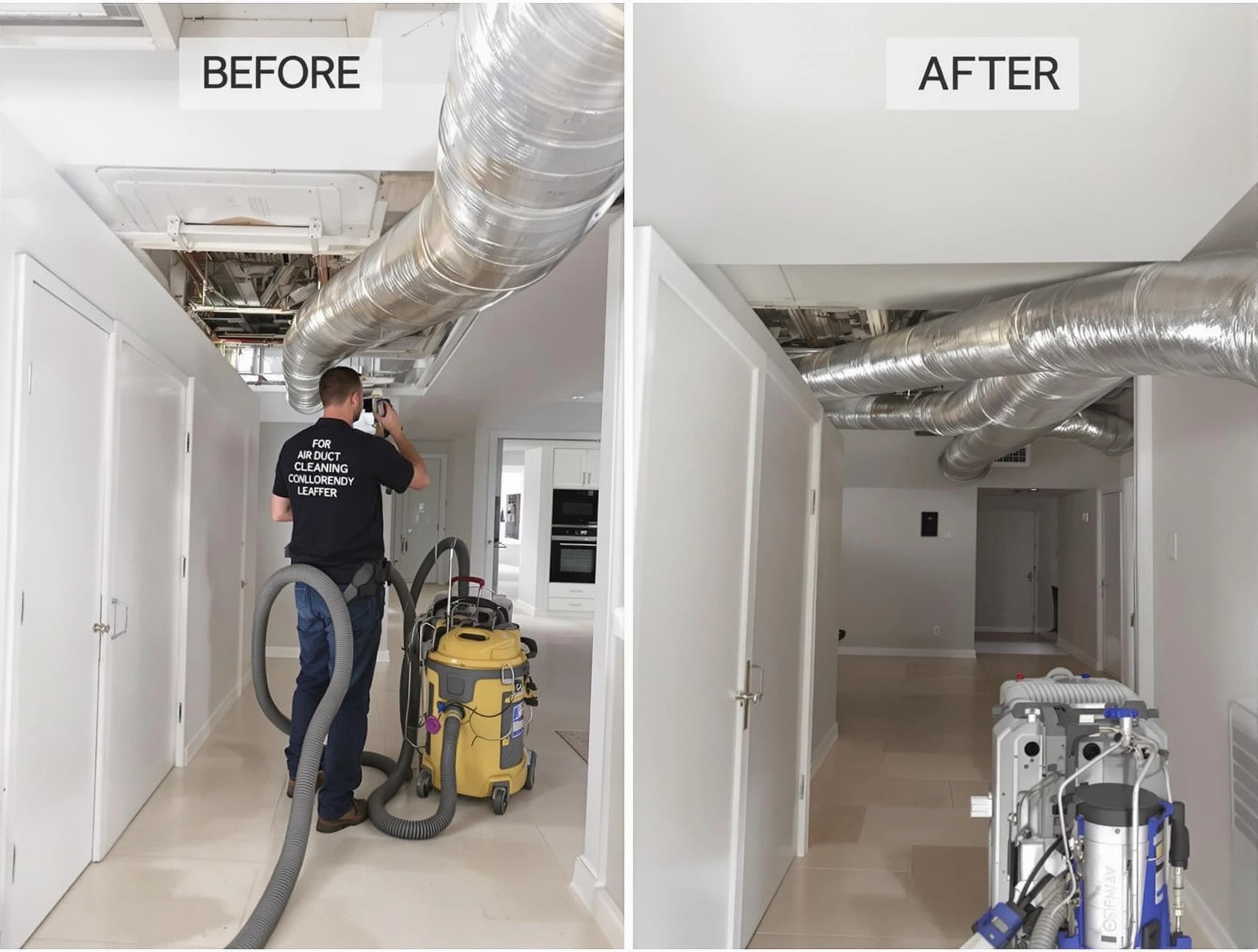 Pleasant Hills Air Duct Cleaning professional performing thorough air duct cleaning in Pleasant Hills