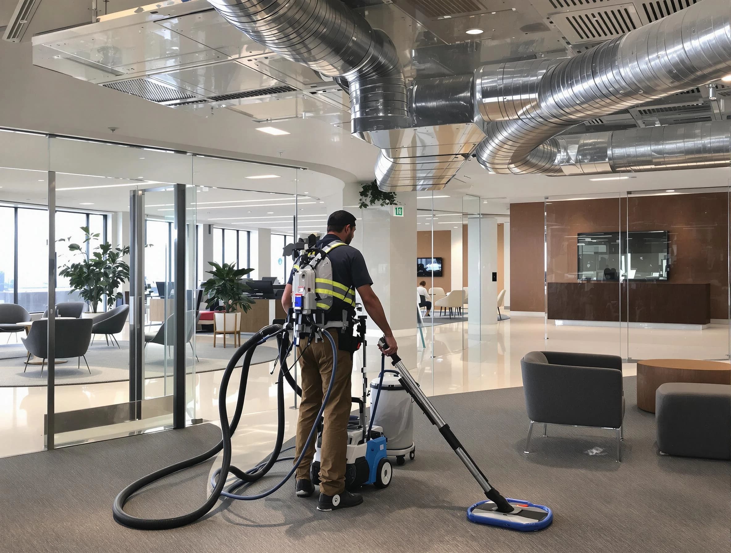 Commercial duct cleaning service by Pleasant Hills Air Duct Cleaning in Pleasant Hills