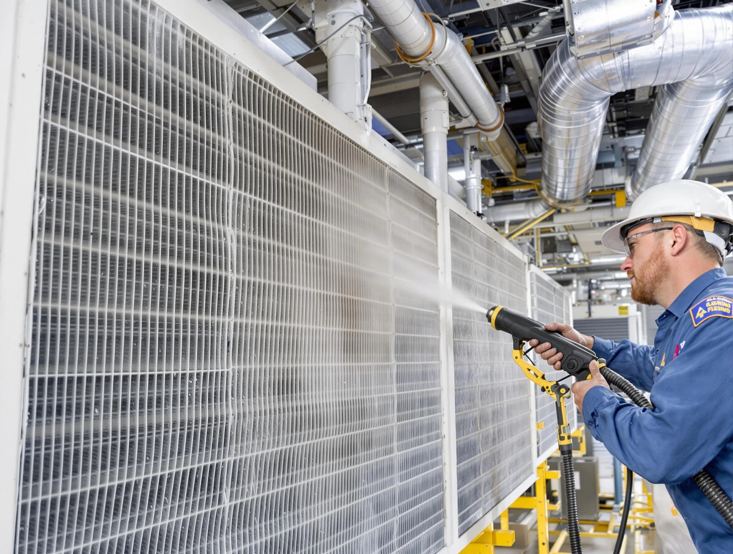 Professional commercial coil cleaning by Pleasant Hills Air Duct Cleaning in Pleasant Hills