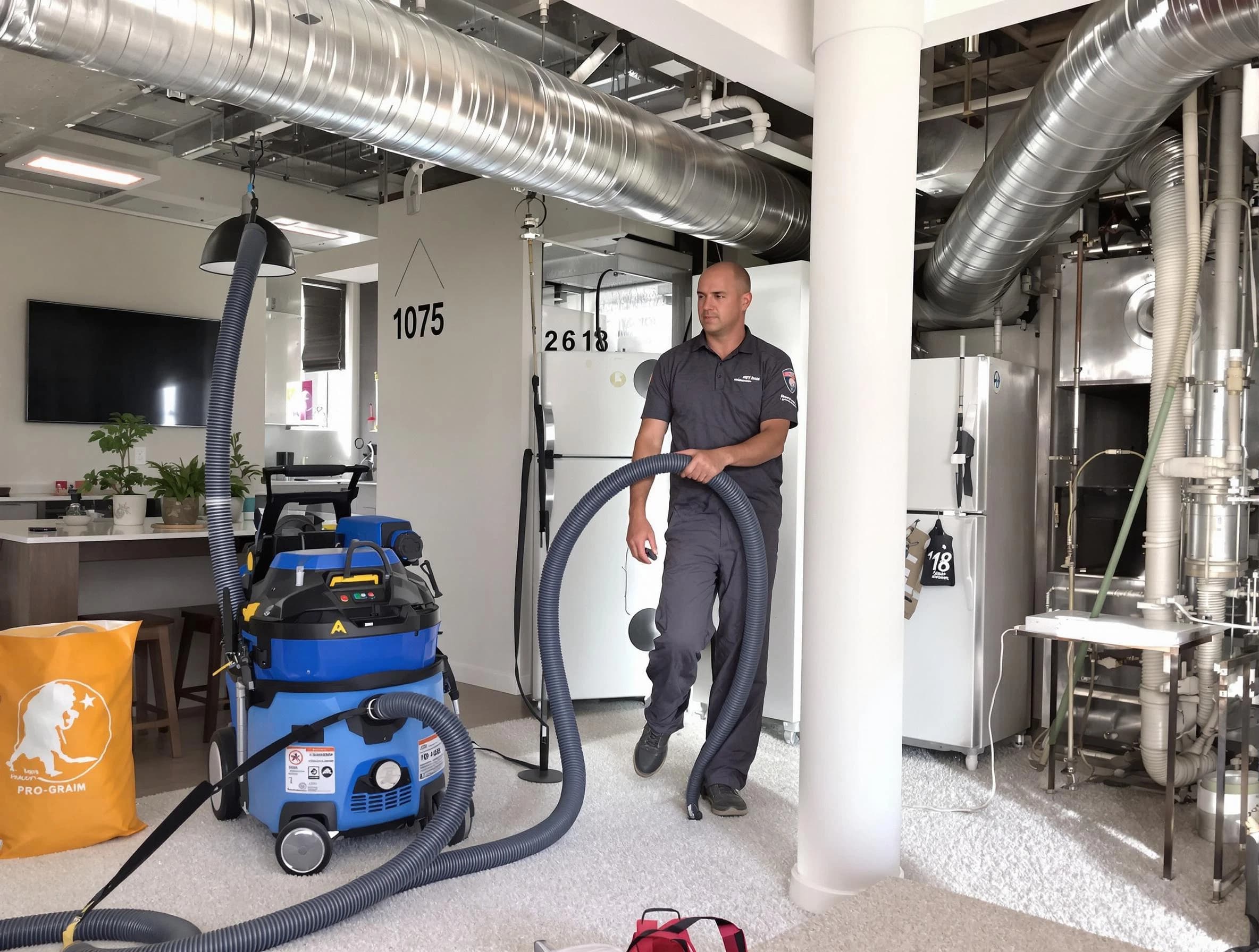 Pleasant Hills Air Duct Cleaning expert performing detailed indoor duct cleaning for improved air quality in Pleasant Hills