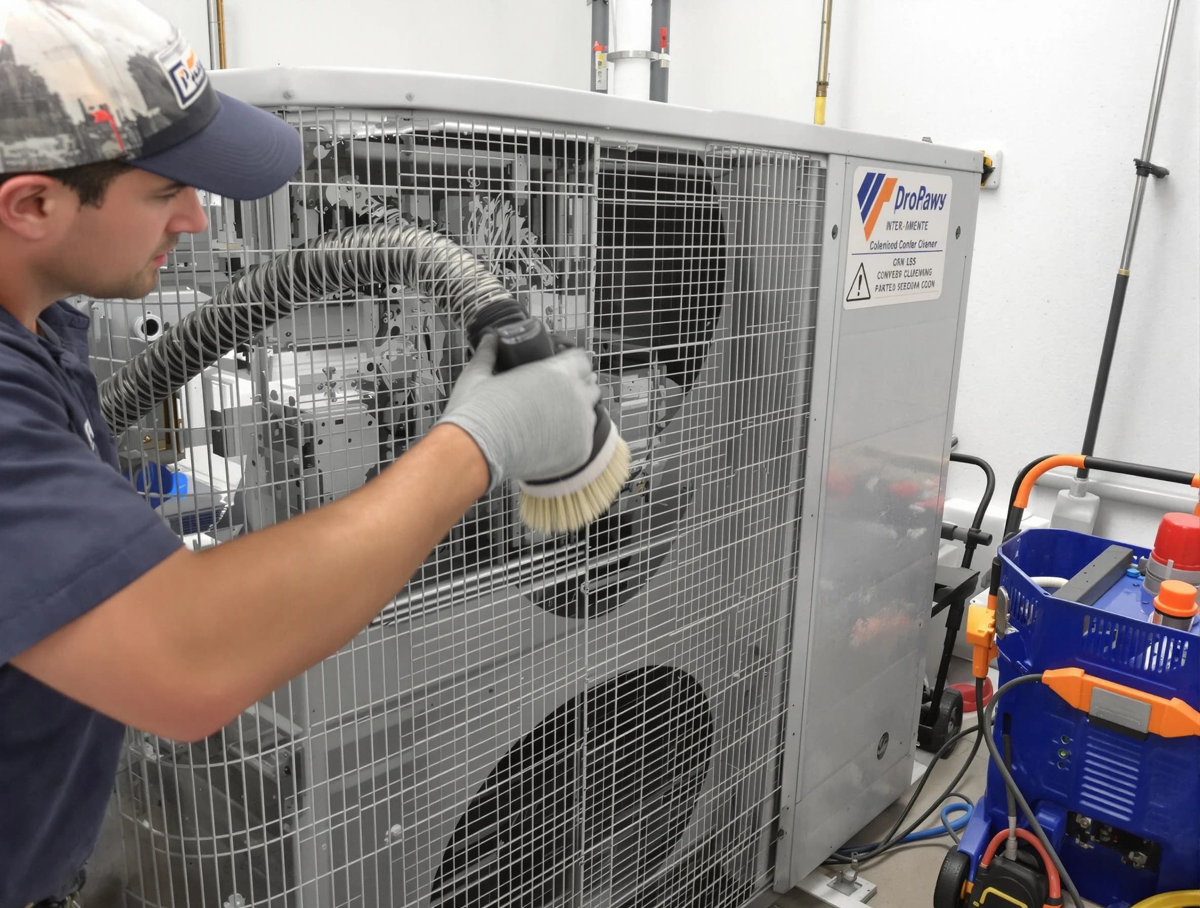 Pleasant Hills Air Duct Cleaning specialist performing precision AC coil cleaning for improved system performance in Pleasant Hills