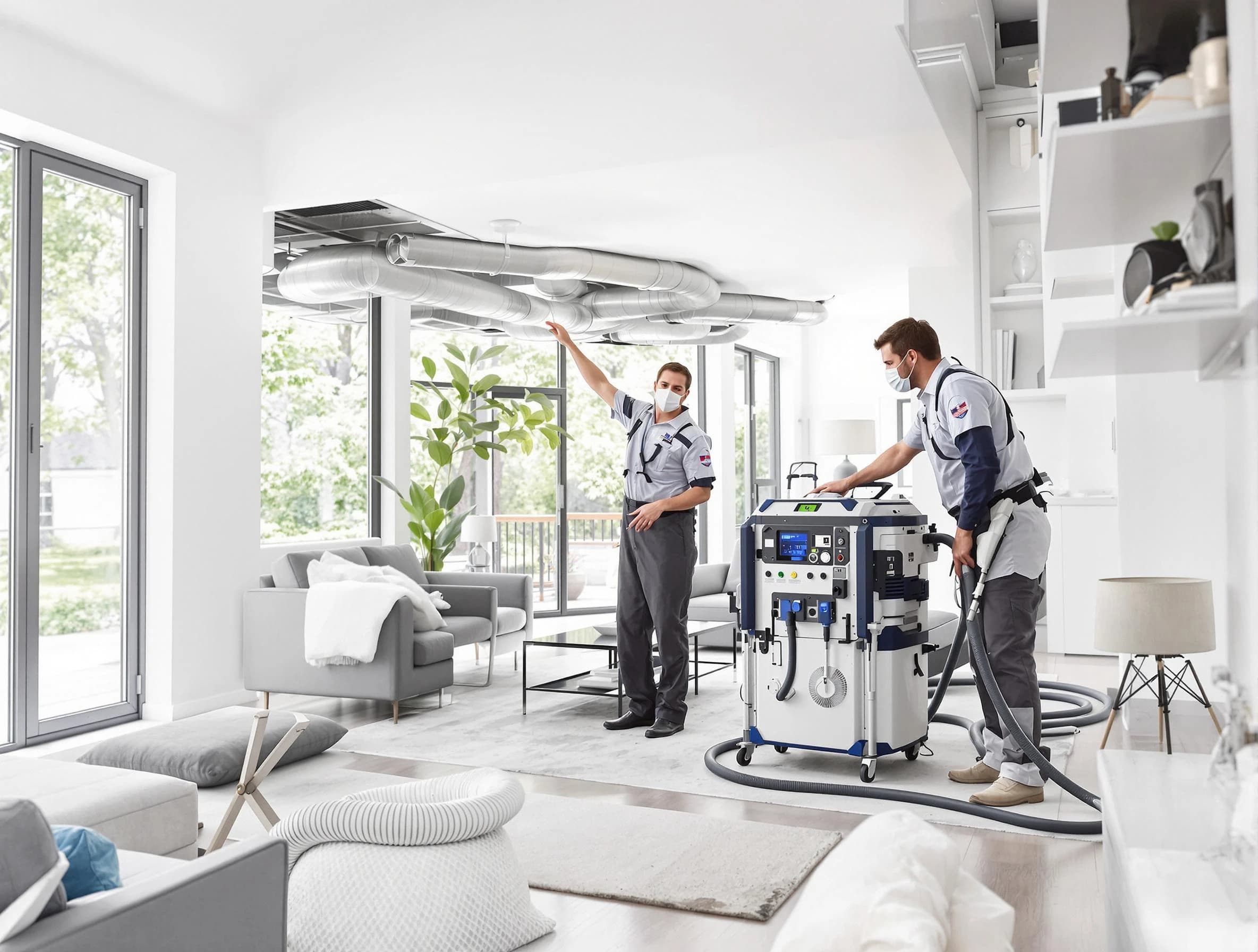 Pleasant Hills Air Duct Cleaning professional conducting pure air duct cleaning with state-of-the-art equipment in Pleasant Hills