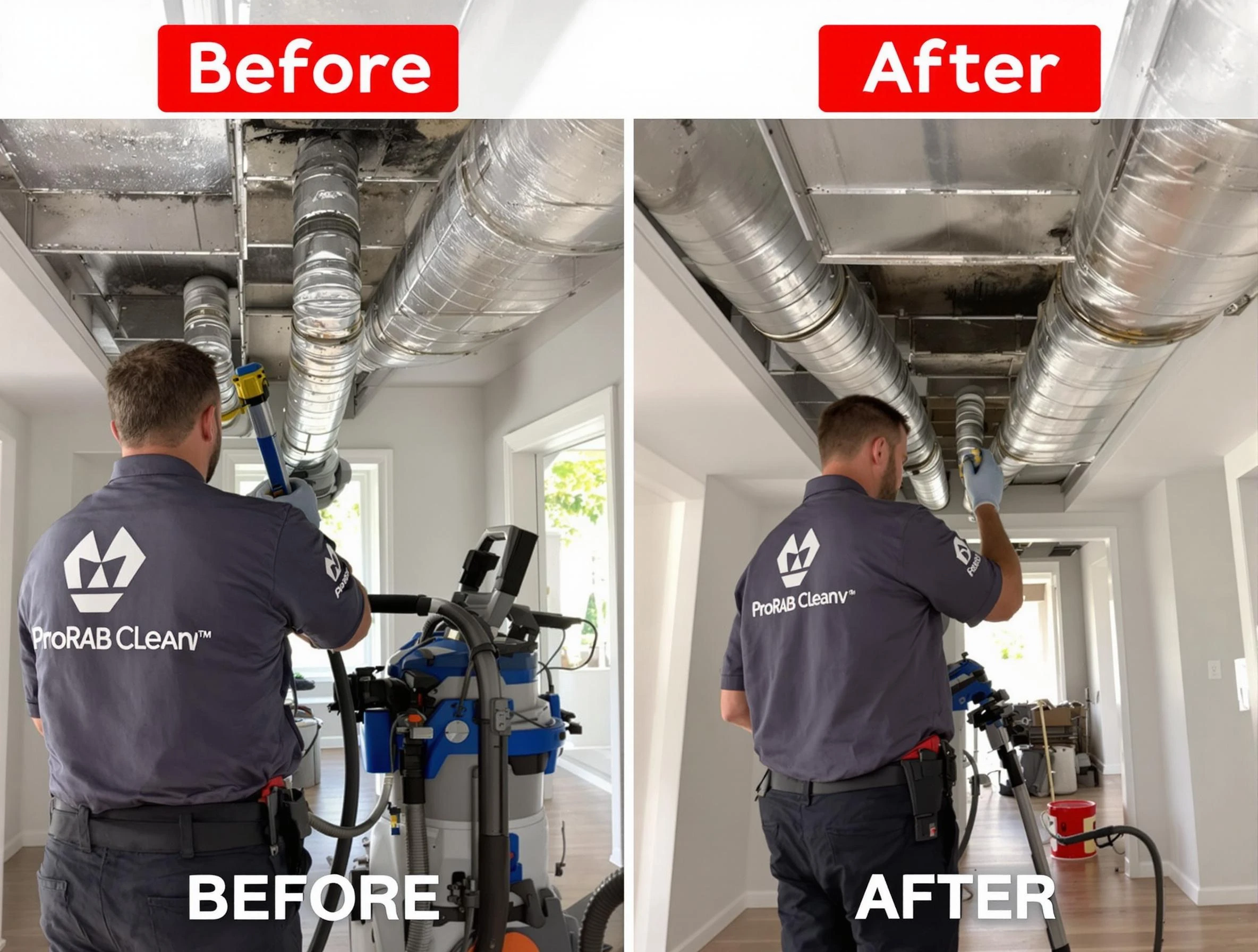 Pleasant Hills Air Duct Cleaning expert performing thorough residential duct cleaning in a Pleasant Hills home